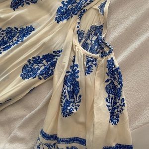 Beautiful white and blue Dress